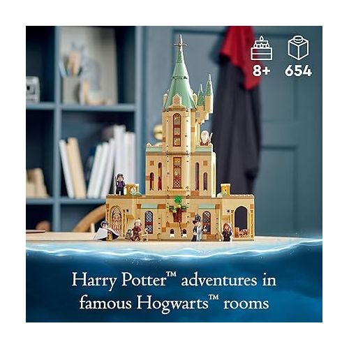  LEGO Harry Potter Hogwarts: Dumbledore’s Office 76402 Castle Toy, Set with Sorting Hat, Sword of Gryffindor and 6 Minifigures, for Kids Aged 8 Plus