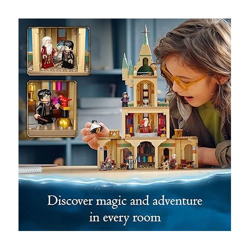  LEGO Harry Potter Hogwarts: Dumbledore’s Office 76402 Castle Toy, Set with Sorting Hat, Sword of Gryffindor and 6 Minifigures, for Kids Aged 8 Plus