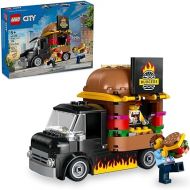 LEGO City Burger Truck Toy Building Set, Fun Gift for Kids Ages 5 Plus, Burger Van and Kitchen Playset, Vendor Minifigure and Accessories, Imaginative Pretend Play for Boys and Girls, 60404
