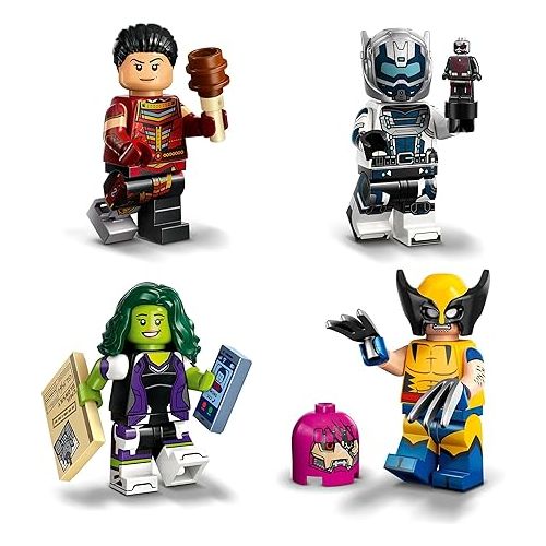  LEGO 71039 Marvel Series 2 Mini Figures, 1 of 12 Iconic Disney+ Characters to Collect in Each Bag, Includes Wolverine, Hawkeye, She-Hulk, Echo and More (1 Piece, Style Sent Randomly)
