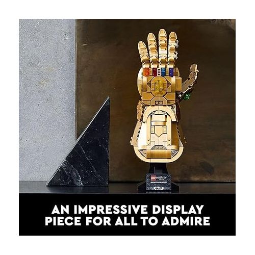  LEGO Marvel Infinity Gauntlet Set 76191 Collectible Thanos Glove with Infinity Stones, Building Set, Avengers Gift Idea for Adults and Teens, Model Kits for Decoration and Display