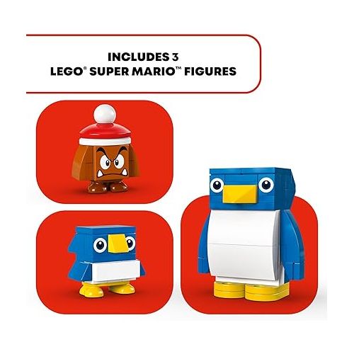  LEGO Super Mario Penguin Family Snow Adventure Expansion Set, Build and Display Toy for Kids, includes a Goomba Figure and Baby Penguin, Gift for Gamers, Boys and Girls Ages 7 and Up,71430