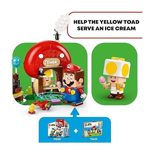  LEGO Super Mario Nabbit at Toad’s Shop Expansion Set, Build and Display Toy for Kids, Video Game Toy Gift Idea for Gamers, Boys and Girls Ages 7 and Up, 71429