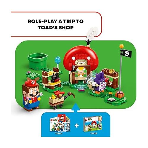  LEGO Super Mario Nabbit at Toad’s Shop Expansion Set, Build and Display Toy for Kids, Video Game Toy Gift Idea for Gamers, Boys and Girls Ages 7 and Up, 71429