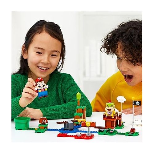  LEGO Super Mario Adventures with Mario Starter Course Set, Buildable Toy Game, Birthday Gift for Super Mario Bros. Fans and Kids Ages 6 and Up with Interactive Mario Figure and Bowser Jr., 71360