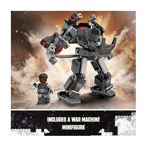  LEGO Marvel War Machine Mech Armor, Buildable Marvel Action Figure Toy for Kids with 3 Stud Shooters, Legendary Character from The MCU, Marvel Gift for Boys and Girls Aged 6 and Up, 76277
