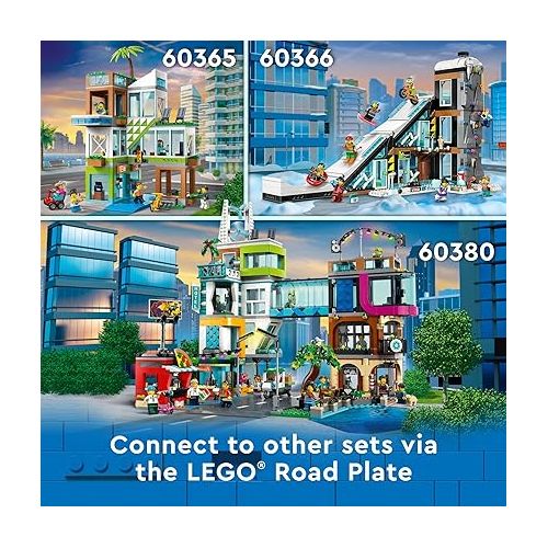  LEGO My City Street Skate Park Building Toy Set, includes a Skateboard, BMX Bike, Scooter and in-line Skates, Plus 4 Minifigures for Pretend Play, Fun Gift for Kids and Skating Fans, 60364