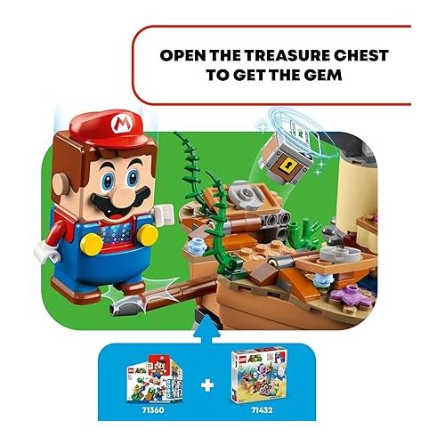  LEGO Super Mario Dorrie's Sunken Shipwreck Adventure Expansion Set, Super Mario Collectible Toy for Kids with Cheep Cheep, Cheep Chomp and Blooper Figures, Gift for Boys, Girls and Gamers, 71432