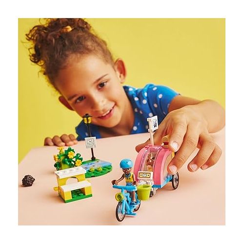  LEGO Friends Dog Rescue Bike Building Set, Pretend Play Animal Toy Playset for Pet-Loving Kids, Girls and Boys Ages 6 and Up with Puppy Toy Pet Figure and 2 Mini-Dolls, 41738