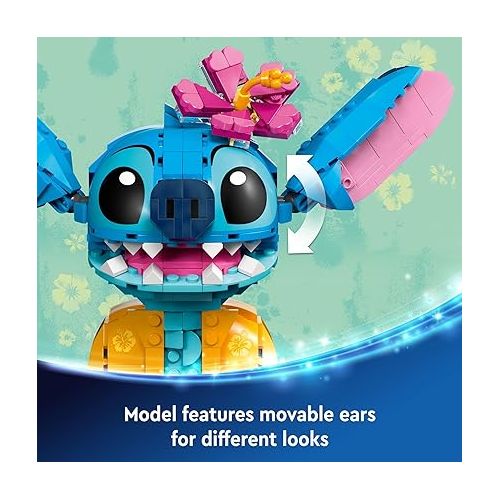  LEGO Disney Stitch Toy Building Kit, Disney Toy for 9 Year Old Kids, Buildable Figure with Ice Cream Cone, Fun Disney Gift for Girls, Boys and Lovers of The Hit Movie Lilo and Stitch, 43249