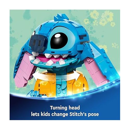  LEGO Disney Stitch Toy Building Kit, Disney Toy for 9 Year Old Kids, Buildable Figure with Ice Cream Cone, Fun Disney Gift for Girls, Boys and Lovers of The Hit Movie Lilo and Stitch, 43249