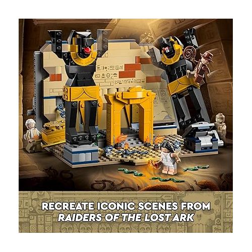  LEGO Indiana Jones Escape from The Lost Tomb 77013 Building Toy, Featuring a Mummy and an Indiana Jones Minifigure from Raiders of The Lost Ark Movie, Gift Idea for Kids Ages 8+