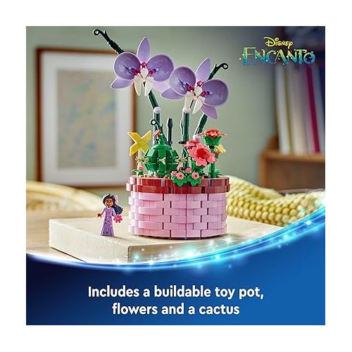  LEGO Disney Encanto Isabela’s Flowerpot, Buildable Orchid Flower Toy for Kids with Disney Encanto Mini-Doll, Disney Toy for Play and Display, Fun Disney Gift for 9 Year Old Girls and Boys, 43237