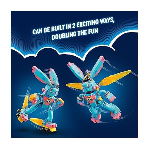  LEGO DREAMZzz Izzie and Bunchu The Bunny Building Toy Set, 2 Ways to Build Bunchu The Bunny, includes Grimspawn and Izzie Minifigures, Gift for Kids Ages 7 and Up, 71453