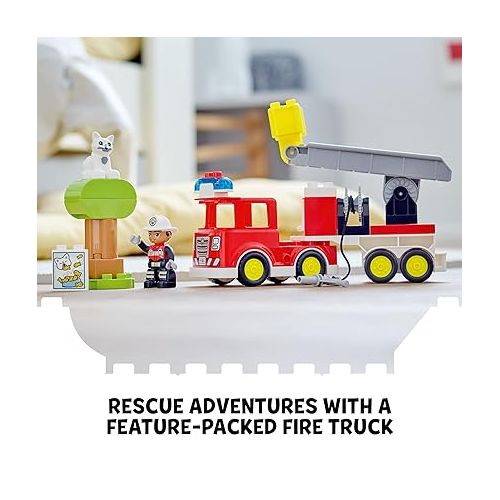 LEGO DUPLO Town Fire Truck 10969 Building Toy Set for Toddlers, Preschool Boys and Girls Ages 2-5 (21 Pieces)