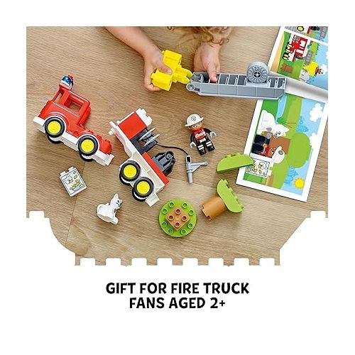  LEGO DUPLO Town Fire Truck 10969 Building Toy Set for Toddlers, Preschool Boys and Girls Ages 2-5 (21 Pieces)