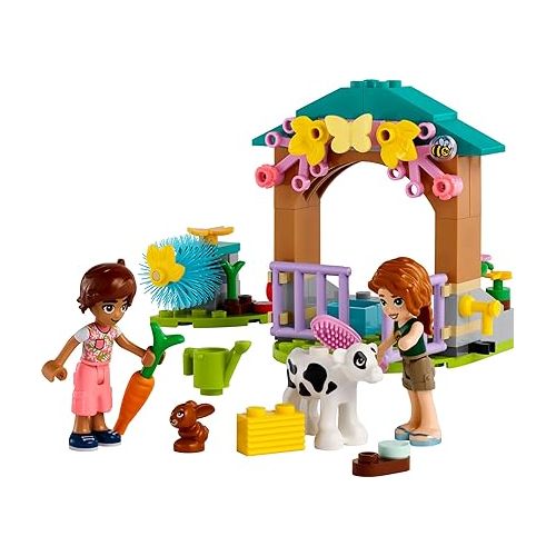  LEGO Friends Autumn’s Baby Cow Shed Farm Animal Toy Playset with 2 Mini-Dolls, Calf and Bunny Figures, Gift for Girls and Boys Ages 5 Years Old and Up, 42607