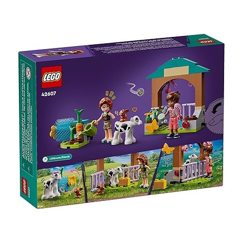 LEGO Friends Autumn’s Baby Cow Shed Farm Animal Toy Playset with 2 Mini-Dolls, Calf and Bunny Figures, Gift for Girls and Boys Ages 5 Years Old and Up, 42607