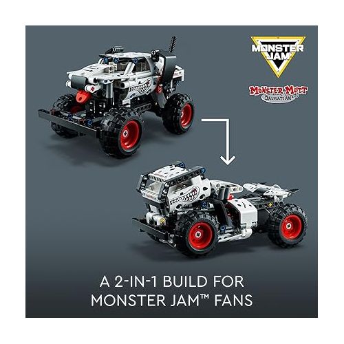  LEGO Technic Monster Jam Monster Mutt Dalmatian, 2in1 Pull Back Racing Toys, Birthday Gift Idea, DIY Building Toy, Monster Truck Toy for Kids, Boys and Girls Ages 7 and Up, 42150