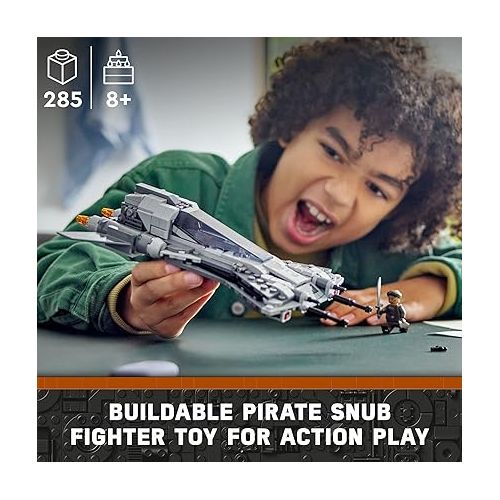  Lego Star Wars Pirate Snub Fighter 75346 Buildable Starfighter Playset Featuring Pirate Pilot and Vane Characters from The Mandalorian Season 3, Birthday Gift Idea for Boys and Girls Ages 8 and up