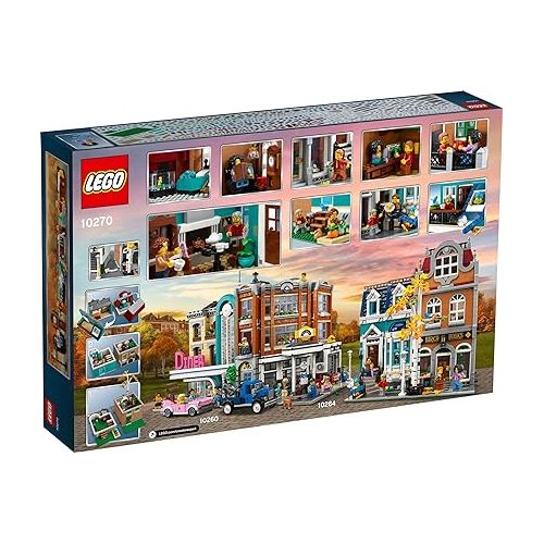  LEGO Creator Expert Bookshop 10270 Modular Building, Home Decor Display Set for Collectors, Advanced Collection, Gift Idea for 16 plus Year Olds