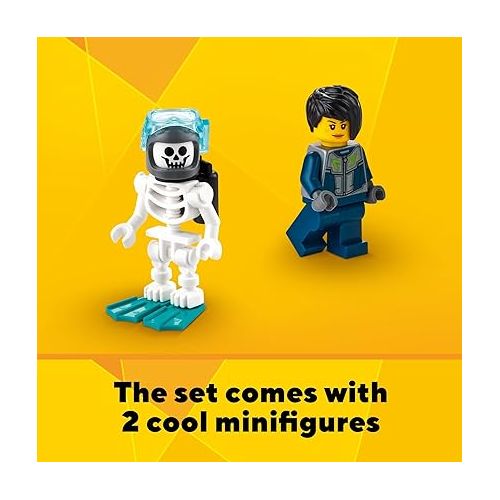  LEGO Creator 3 in 1 Sunken Treasure Mission Submarine Toy, Underwater Creatures Transform from Octopus tp Lobster to Manta Ray, Fun Sea Animal Figures, 31130