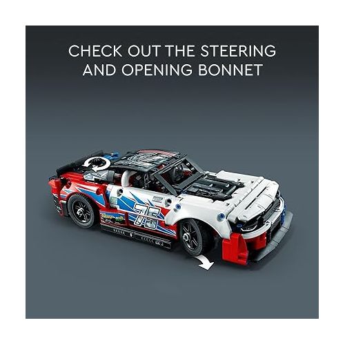  LEGO Technic NASCAR Next Gen Chevrolet Camaro ZL1 Building Set 42153 - Authentically Designed Model Car and Toy Racing Vehicle Kit, Collectible Race Car Display for Boys, Girls, and Teens Ages 9+