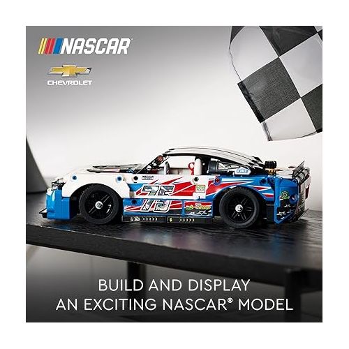  LEGO Technic NASCAR Next Gen Chevrolet Camaro ZL1 Building Set 42153 - Authentically Designed Model Car and Toy Racing Vehicle Kit, Collectible Race Car Display for Boys, Girls, and Teens Ages 9+