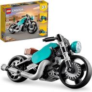 LEGO Creator 3 in 1 Vintage Motorcycle Set, Transforms from Classic Motorcycle Toy to Street Bike to Dragster Car, Vehicle Building Toys, Great Gift for Boys, Girls, and Kids 8 Years Old and Up, 31135