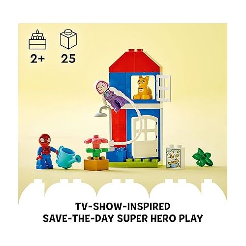  LEGO DUPLO Marvel Spider-Man’s House 10995, Spiderman Toy for Toddlers, Boys, and Girls, Spidey and His Amazing Friends Super Hero Set