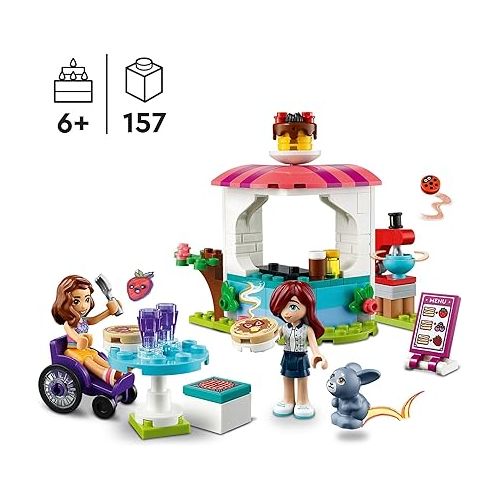  LEGO Friends Pancake Shop 41753 Building Toy Set, Pretend Creative Fun for Boys and Girls Ages 6+, with 2 Mini-Dolls and Accessories, Inspire Imaginative Role Play