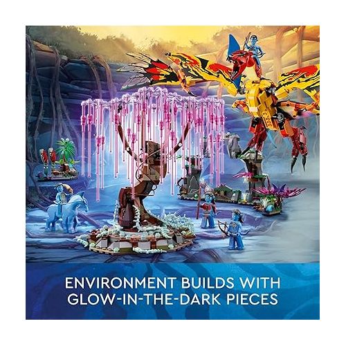  LEGO Avatar Toruk Makto & Tree of Souls 75574 Building Set - Movie Inspired Toy Set with Jake Sully and Neytiri Minifigures, Direhorse Animal Figure, Glow in The Dark Pandora Adventure