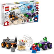 LEGO Marvel Hulk vs. Rhino Monster Truck Showdown, Toy for Kids, Boys & Girls Ages 4 and Up with Spider-Man Minifigure, Inspired by The Spidey and His Amazing Friends Series, 10782