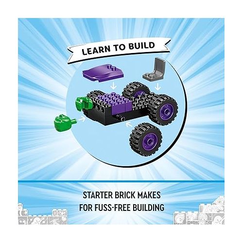  LEGO Marvel Hulk vs. Rhino Monster Truck Showdown, Toy for Kids, Boys & Girls Ages 4 and Up with Spider-Man Minifigure, Inspired by The Spidey and His Amazing Friends Series, 10782