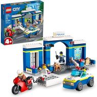 LEGO City Police Station Chase 60370, Playset with Car Toy and Motorbike, Breakout Jail, 4 Minifigures and Dog Figure, Toys for Kids 4 Plus Years Old