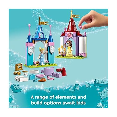  LEGO Disney Princess Creative Castles 43219?, Toy Castle Playset with Belle and Cinderella Mini-Dolls and Bricks Sorting Box, Travel Toys for Girls and Boys, Sensory Toy for Kids Ages 6+