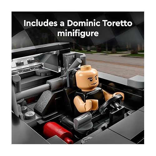  LEGO Speed Champions Fast & Furious 1970 Dodge Charger R/T 76912, Toy Muscle Car Model Kit for Kids, Collectible Set with Dominic Toretto Minifigure