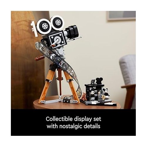  Lego Disney Walt Disney Tribute Camera 43230 Disney Fan Building Set, Celebrate Disney 100 with a Collectible Piece Perfect for Play and Display, Makes a Fun Gift for Adult Builders and Fans