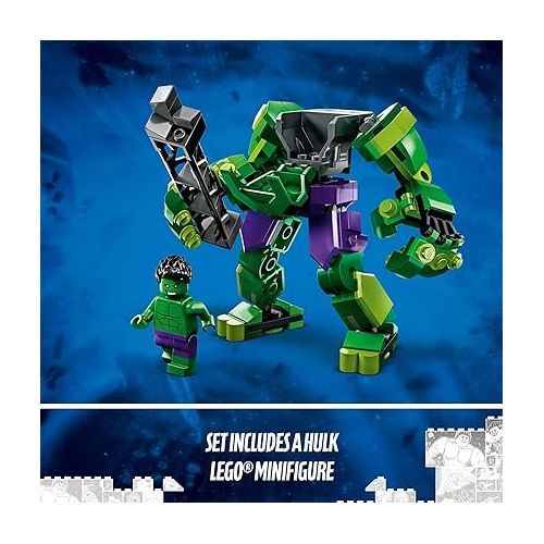  LEGO Marvel Hulk Mech Armor 76241, Avengers Action Figure Set, Collectable Super Hero Buildable Toys for Boys and Girls Ages 6 Plus, Gift Idea