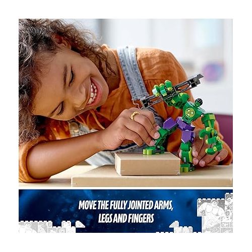 LEGO Marvel Hulk Mech Armor 76241, Avengers Action Figure Set, Collectable Super Hero Buildable Toys for Boys and Girls Ages 6 Plus, Gift Idea