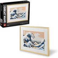 LEGO Art Hokusai - The Great Wave 31208, 3D Japanese Wall Art Craft Kit, Framed Ocean Canvas, Creative Activity Hobbies for Adults, DIY Home, Office Decor