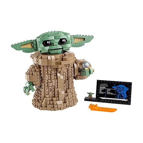  LEGO Star Wars: The Mandalorian Series The Child 75318 - Baby Yoda Grogu Figure, Building Toy, Collectible Room Decoration for Boys and Girls, Teens, with Minifigure and Nameplate, Gift Idea