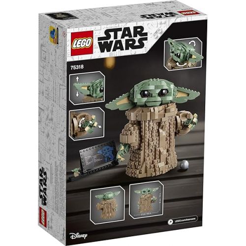  LEGO Star Wars: The Mandalorian Series The Child 75318 - Baby Yoda Grogu Figure, Building Toy, Collectible Room Decoration for Boys and Girls, Teens, with Minifigure and Nameplate, Gift Idea