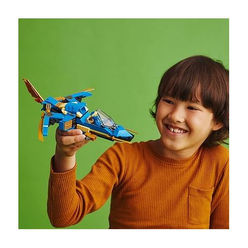  LEGO NINJAGO Jay’s Lightning Jet EVO 71784, Upgradable Toy Plane, Ninja Airplane Building Set, Collectible Birthday Gift Idea for Grandchildren, Kids, Boys and Girls Ages 7 and Up