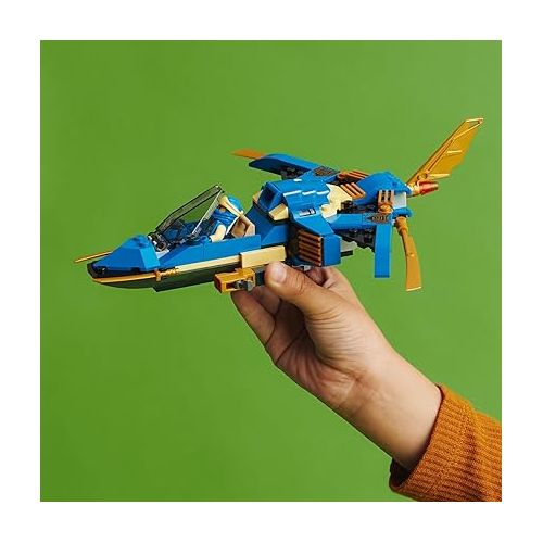  LEGO NINJAGO Jay’s Lightning Jet EVO 71784, Upgradable Toy Plane, Ninja Airplane Building Set, Collectible Birthday Gift Idea for Grandchildren, Kids, Boys and Girls Ages 7 and Up