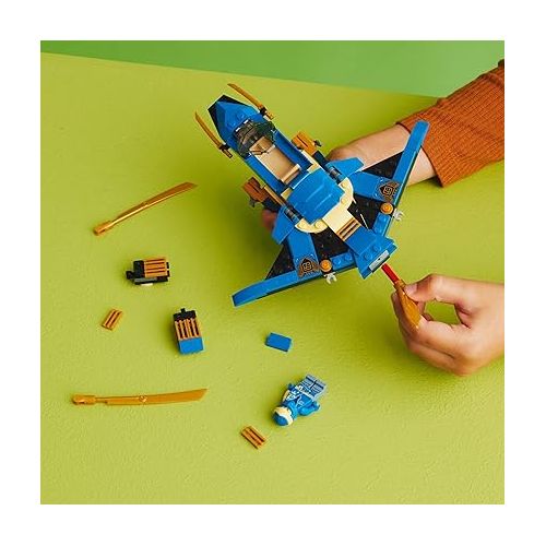  LEGO NINJAGO Jay’s Lightning Jet EVO 71784, Upgradable Toy Plane, Ninja Airplane Building Set, Collectible Birthday Gift Idea for Grandchildren, Kids, Boys and Girls Ages 7 and Up