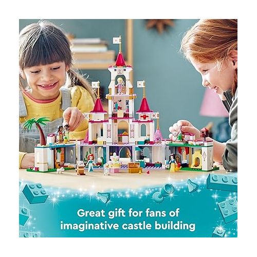  LEGO Disney Princess Ultimate Adventure Castle Building Toy 43205, Kids Can Build a Toy Disney Castle, Disney Gift Idea for Boys Girls with 5 Disney Princess Mini-Dolls, Ariel, Rapunzel and Snow White