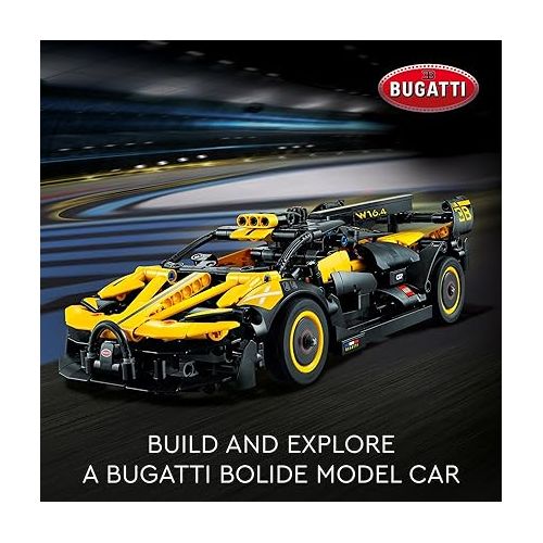  LEGO Technic Bugatti Bolide Racing Car Building Set - Model and Race Engineering Toy for Back to School, Collectible Sports Car Construction Kit for Boys, Girls, and Teen Builders Ages 9+, 42151
