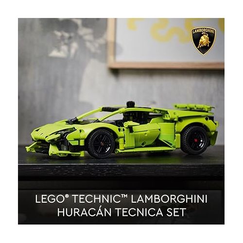  LEGO Technic Lamborghini Huracan Tecnica Advanced Sports Car Building Kit for Kids Ages 9 and up Who Love Engineering and Collecting Exotic Sports Car Toys, 42161
