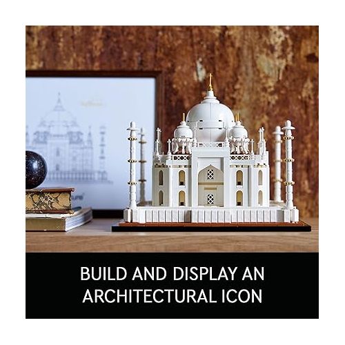  LEGO Architecture Taj Mahal 21056 Building Set - Landmarks Collection, Display Model, Collectible Home Decor Gift Idea and Model Kits for Adults and Architects to Build